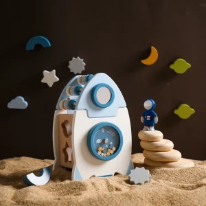 fusée d'éveil en bois montessori