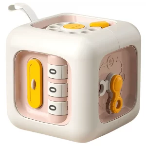 cube d'activité montessori rose