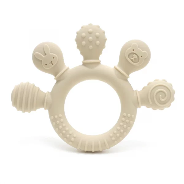 anneau de dentition en silicone blanc