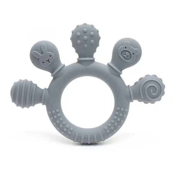 anneau de dentition en silicone gris