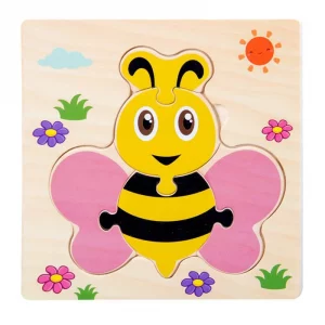 puzzle en bois pour bébé abeille