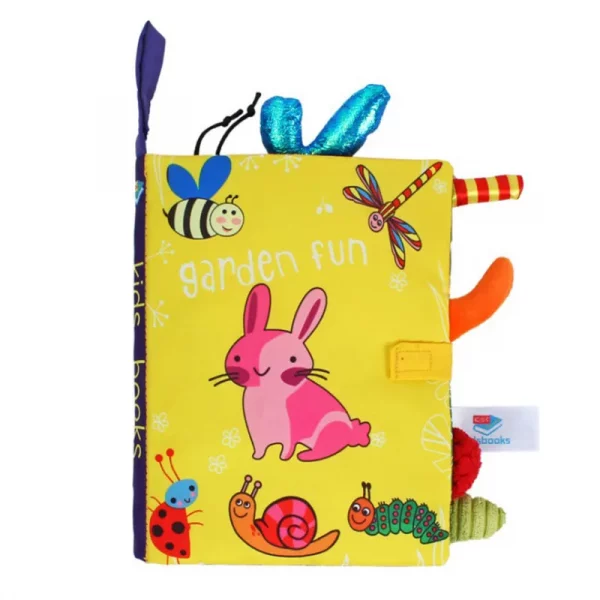 livre d'éveil en tissu lapin