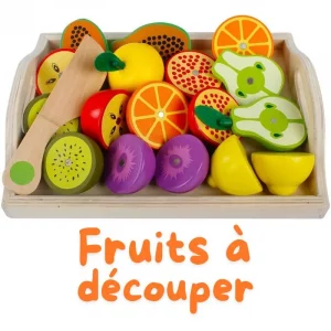 Fruits à découper en bois