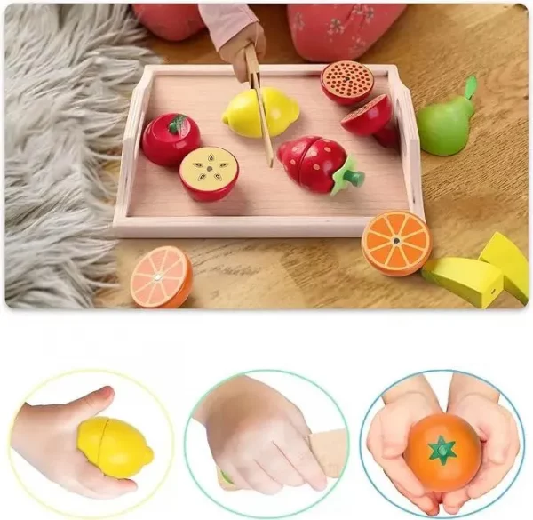 Fruits à Découper en Bois pour Dinette – Image 3