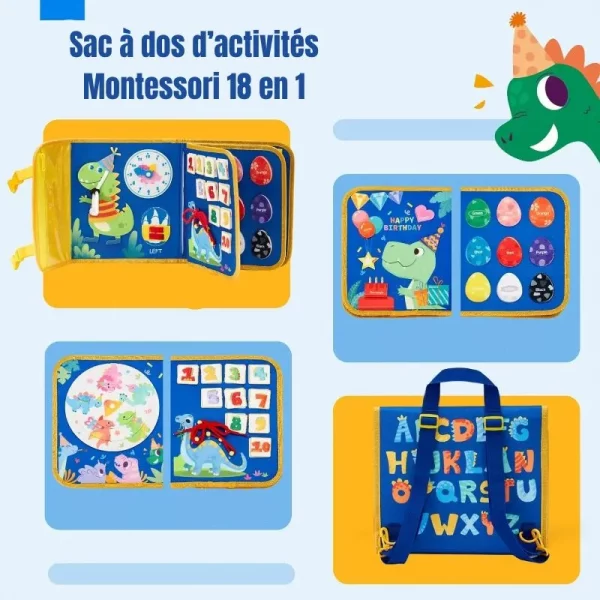 Sac à dos d’activités Montessori 18 en 1