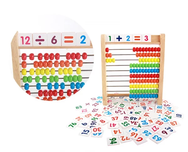 boulier éducatif en bois math