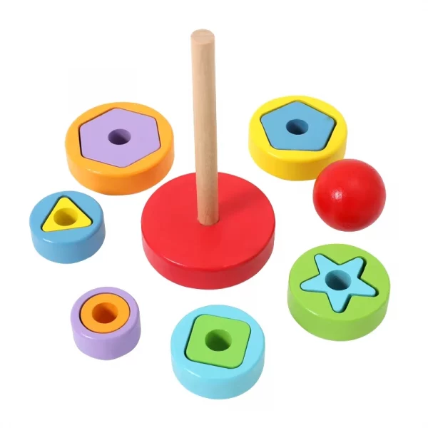 tour a empiler en bois montessori