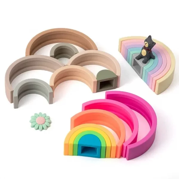 bloc arc en ciel en silicone